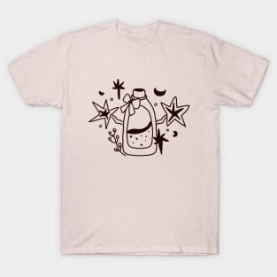 potion bottle and moon stars T-Shirt